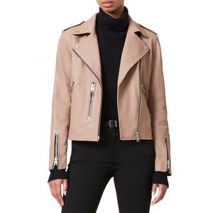 All Saints Blush Leather Biker Jacket